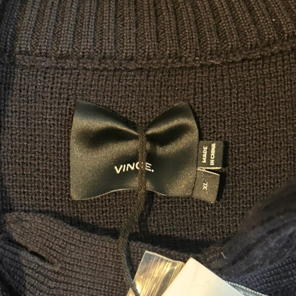 Vince Double Breasted with Grey Stripes 100% wool Pea Coat Cardigan size xl READ - Picture 6 of 7